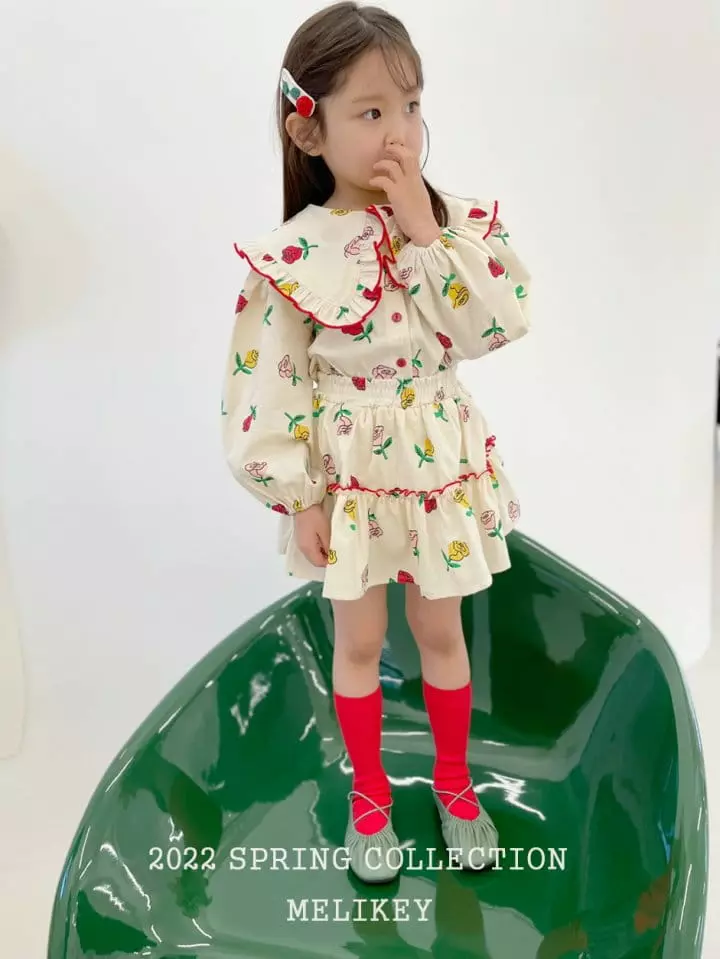 Melikey - Korean Children Fashion - #childrensboutique - Rose Frill Blouse - 4