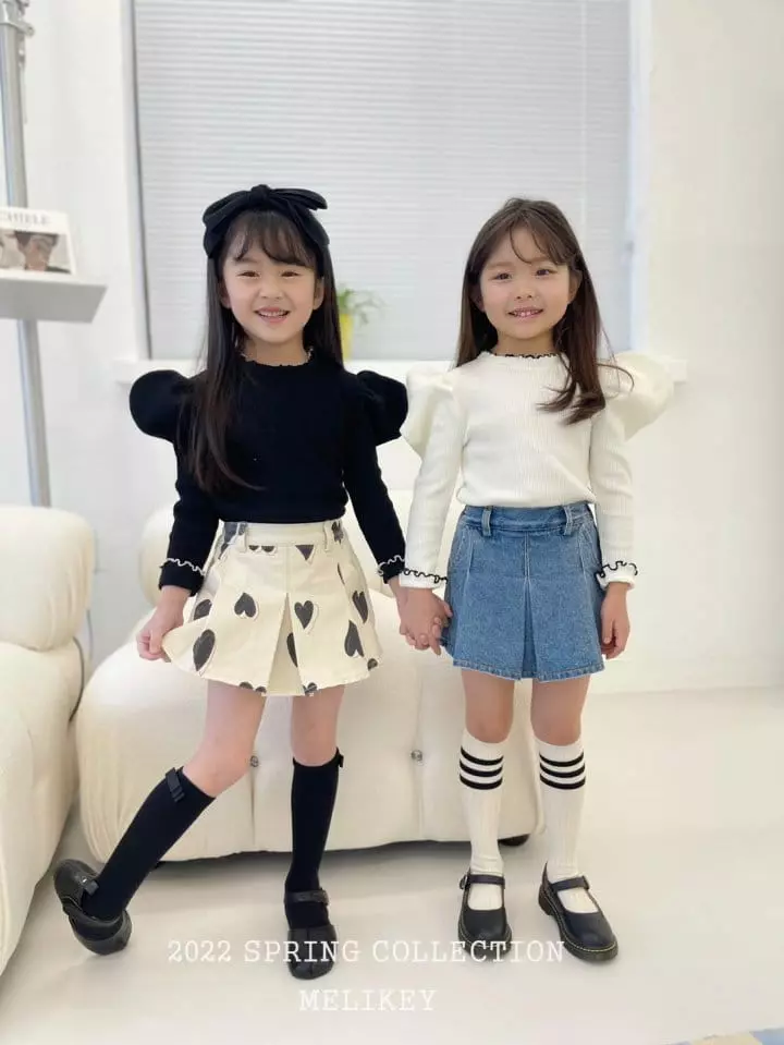 Melikey - Korean Children Fashion - #designkidswear - Nal Color Puff Tee - 10