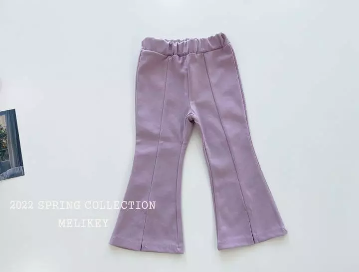 Melikey - Korean Children Fashion - #designkidswear - Slit Bootscut Pants