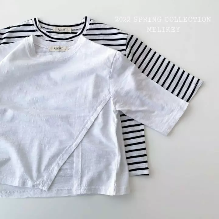 Melikey - Korean Children Fashion - #discoveringself - Slup Slit Tee - 12