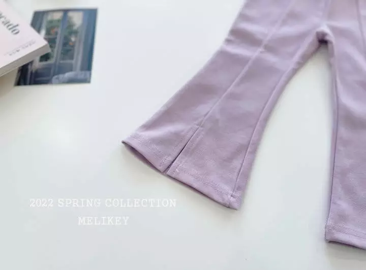 Melikey - Korean Children Fashion - #discoveringself - Slit Bootscut Pants - 2