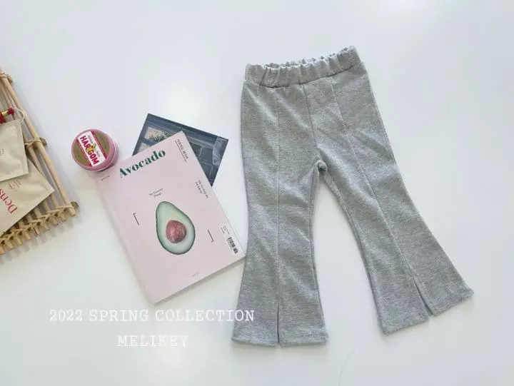 Melikey - Korean Children Fashion - #fashionkids - Slit Bootscut Pants - 3