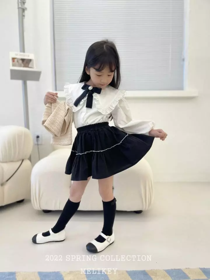 Melikey - Korean Children Fashion - #kidsshorts - Basic Frill Blouse - 10