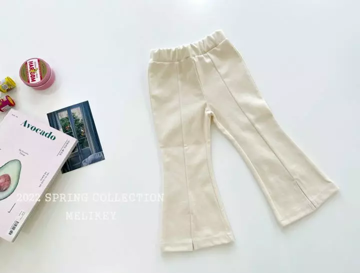 Melikey - Korean Children Fashion - #fashionkids - Slit Bootscut Pants - 4