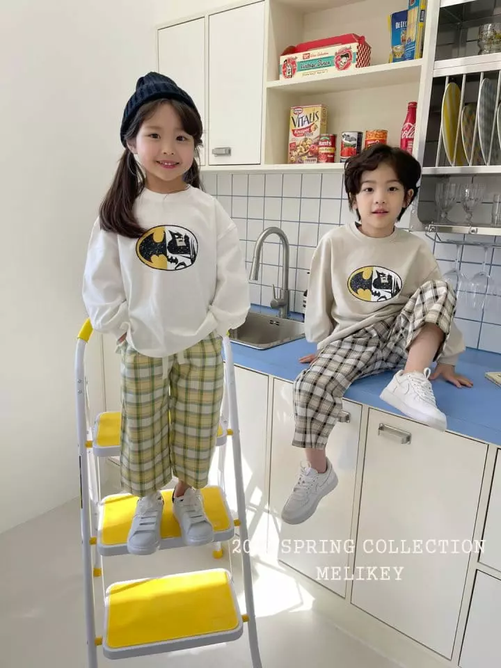 Melikey - Korean Children Fashion - #kidsshorts - Check Pants - 2