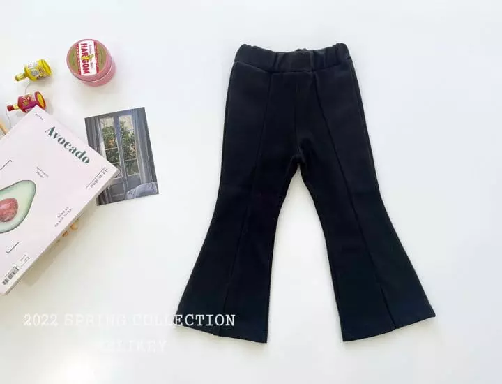 Melikey - Korean Children Fashion - #kidsstore - Slit Bootscut Pants - 5