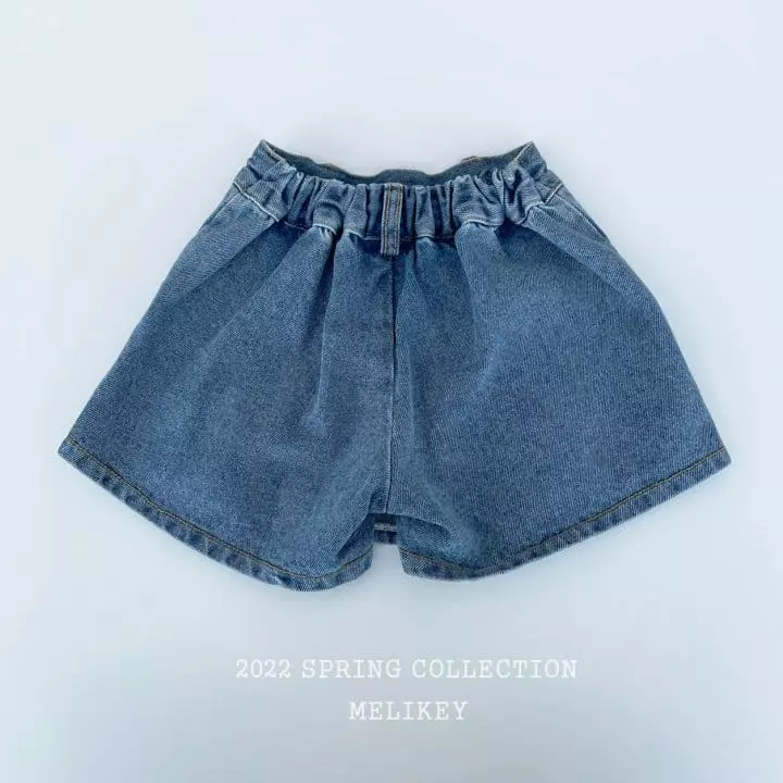 Melikey - Korean Children Fashion - #kidsstore - Wrinkle Denim Skirt Shorts