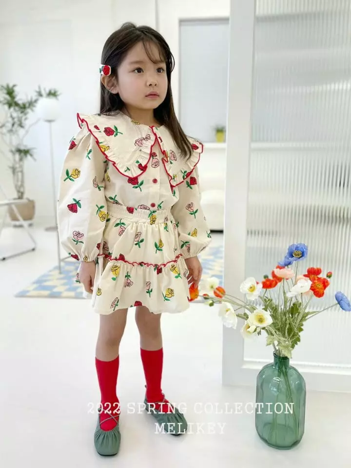 Melikey - Korean Children Fashion - #kidzfashiontrend - Rose Frill Blouse - 9