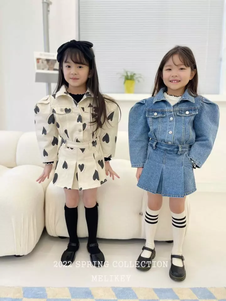 Melikey - Korean Children Fashion - #kidzfashiontrend - Puff Denim Jacket - 7