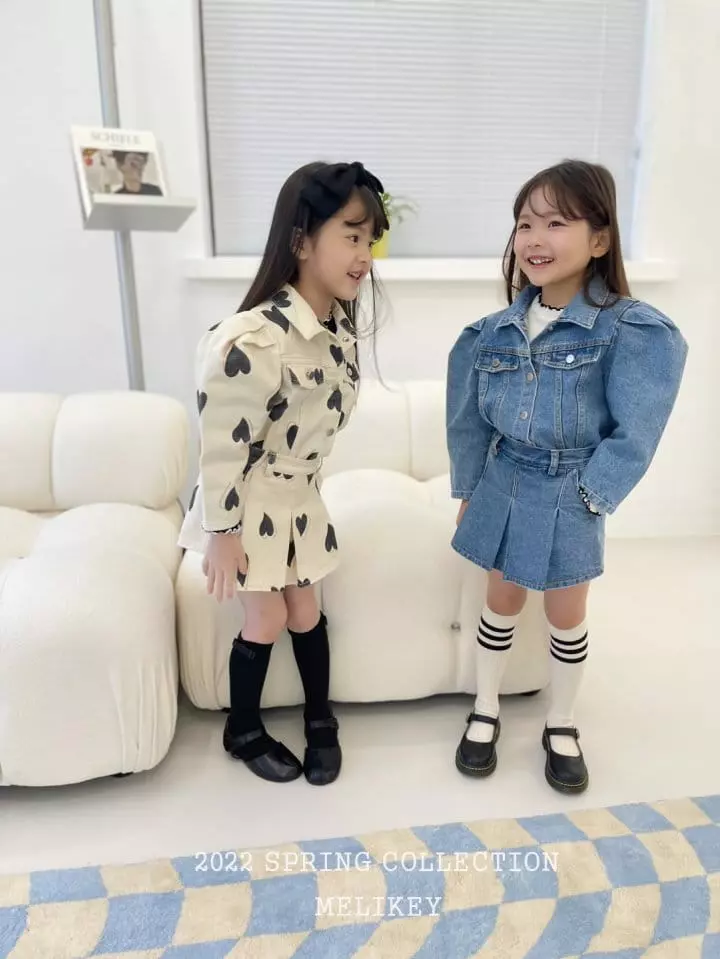 Melikey - Korean Children Fashion - #littlefashionista - Puff Denim Jacket - 9