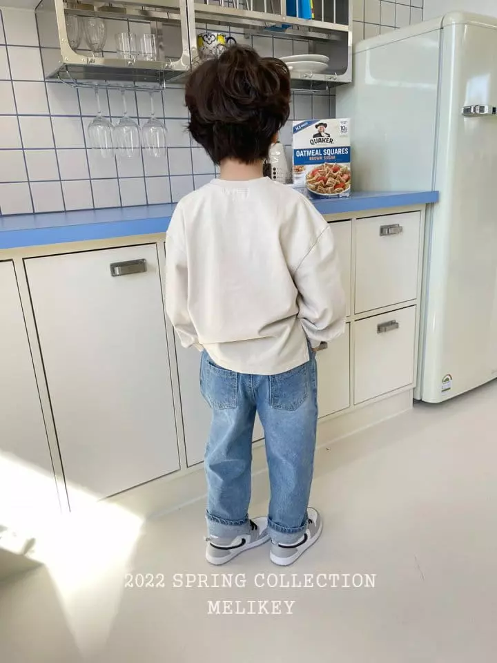 Melikey - Korean Children Fashion - #magicofchildhood - Denim Wrinkle Baggy Pants - 9