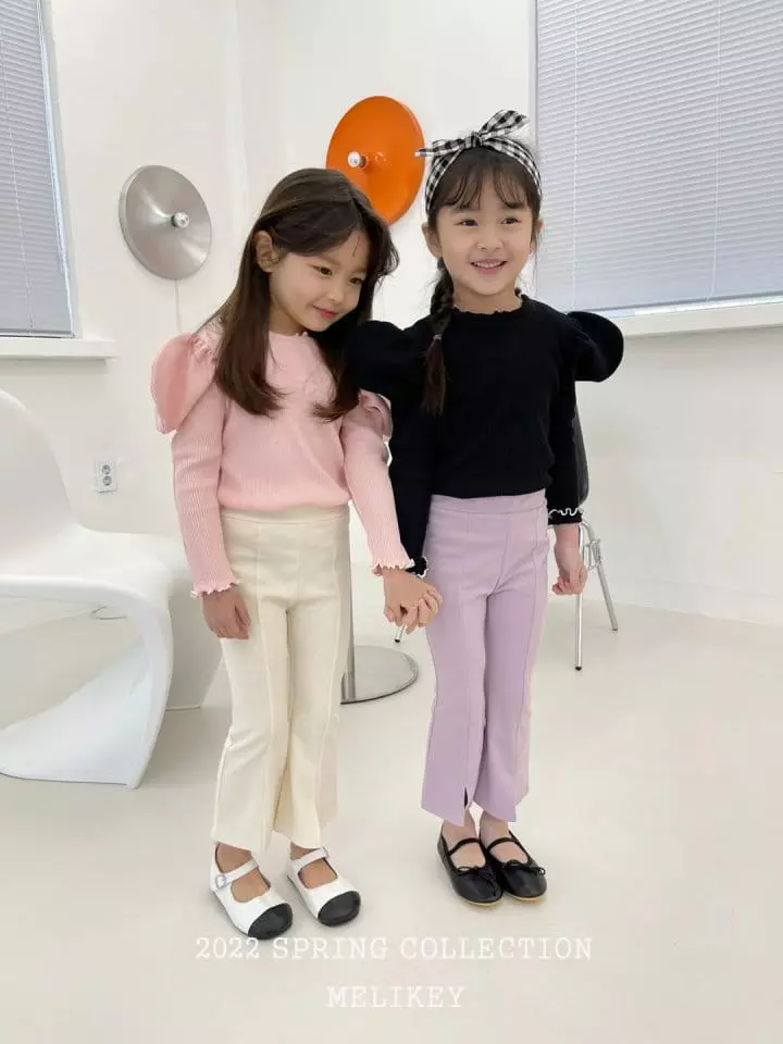 Melikey - Korean Children Fashion - #littlefashionista - Nal Color Puff Tee - 4