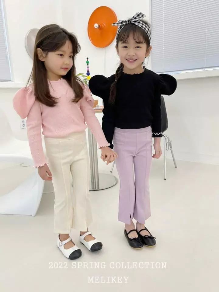 Melikey - Korean Children Fashion - #minifashionista - Nal Color Puff Tee - 5