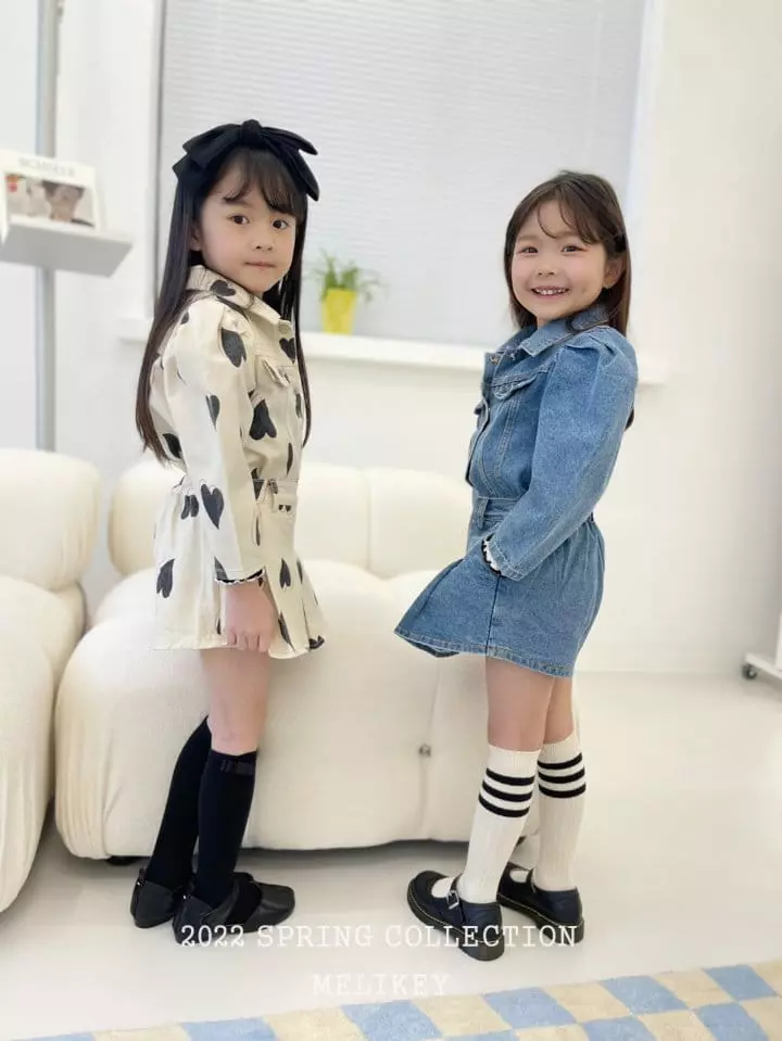 Melikey - Korean Children Fashion - #minifashionista - Puff Denim Jacket - 11