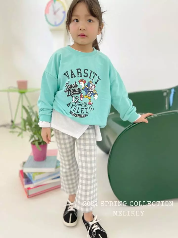 Melikey - Korean Children Fashion - #minifashionista - Big Check Bootscut Leggings - 7