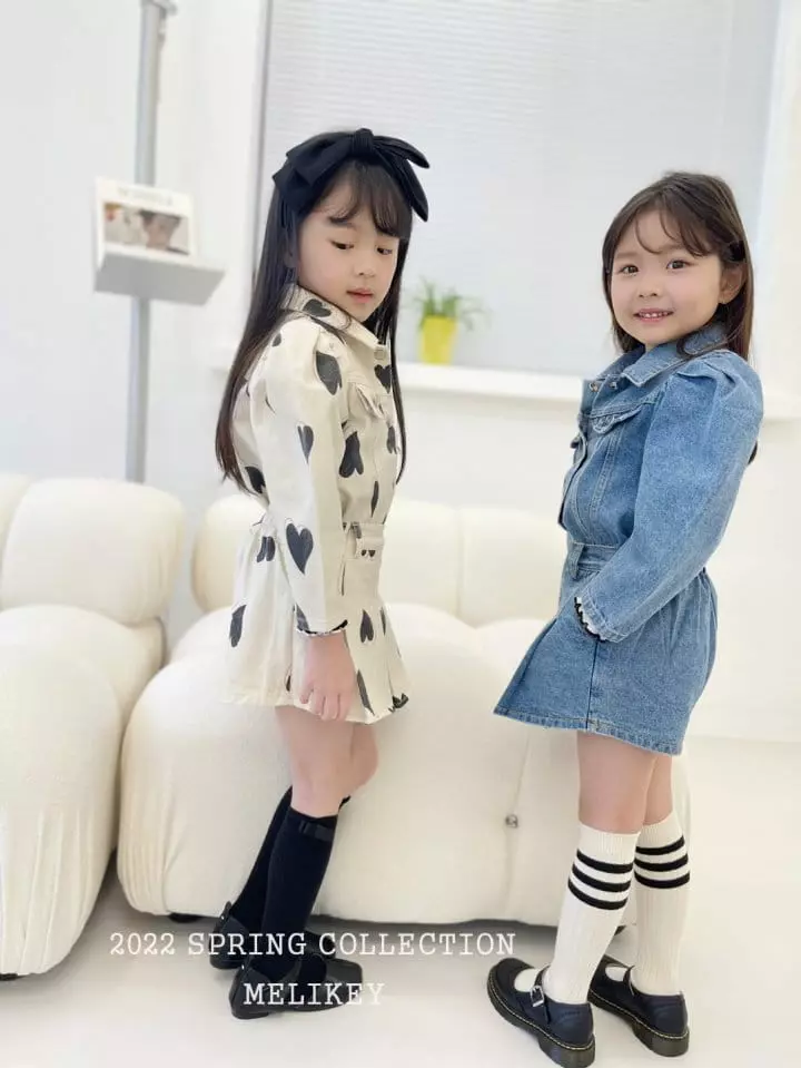 Melikey - Korean Children Fashion - #prettylittlegirls - Puff Denim Jacket - 12