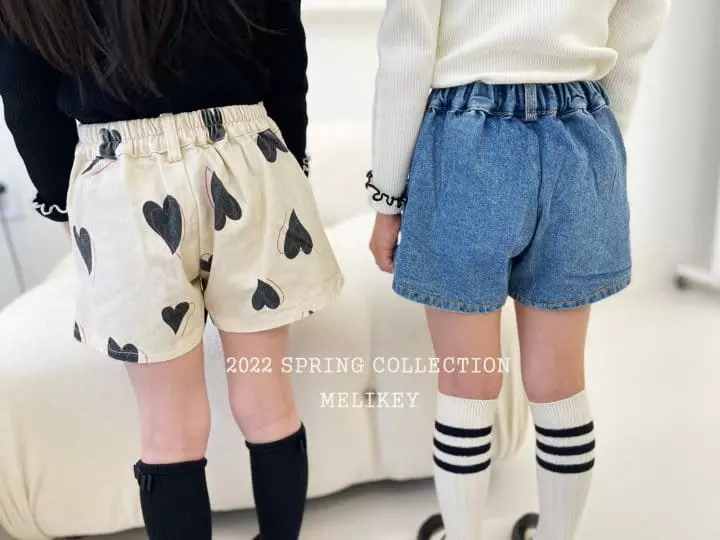 Melikey - Korean Children Fashion - #stylishchildhood - Wrinkle Denim Skirt Shorts - 10