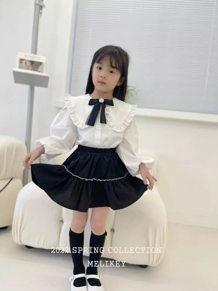 Melikey - Korean Children Fashion - #todddlerfashion - Basic Frill Blouse - 2