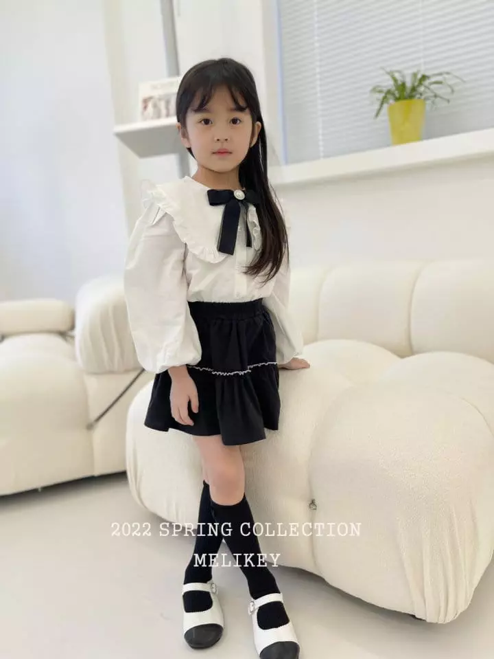 Melikey - Korean Children Fashion - #toddlerclothing - Basic Frill Blouse - 3