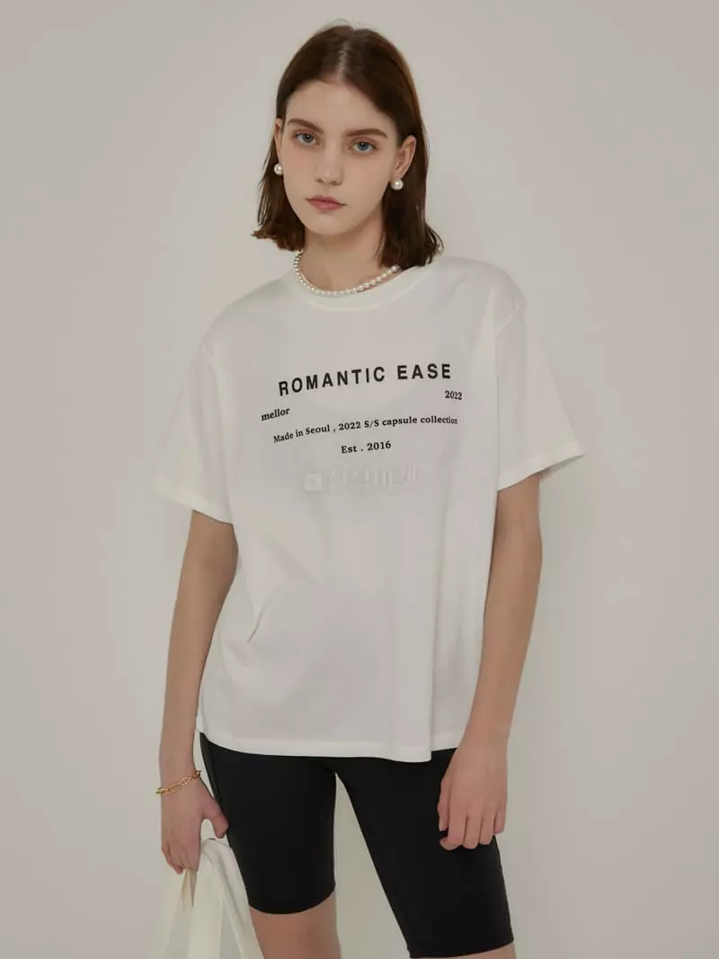 Mellor - Korean Women Fashion - #restrostyle - Lettering Tee - 2