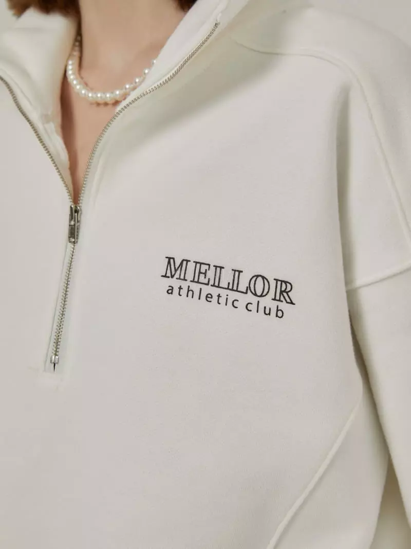 Mellor - Korean Women Fashion - #thelittlethings - Half Zip-up Sweatshirt - 3