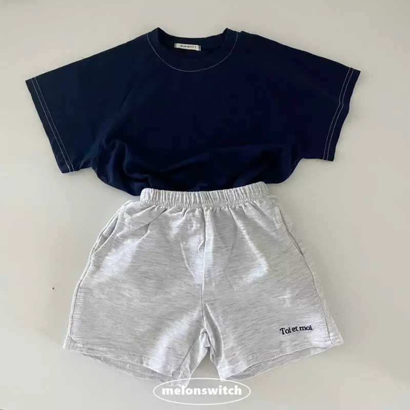 Melon Switch - Korean Children Fashion - #childofig - Raglan Short Sleeves Tee - 2
