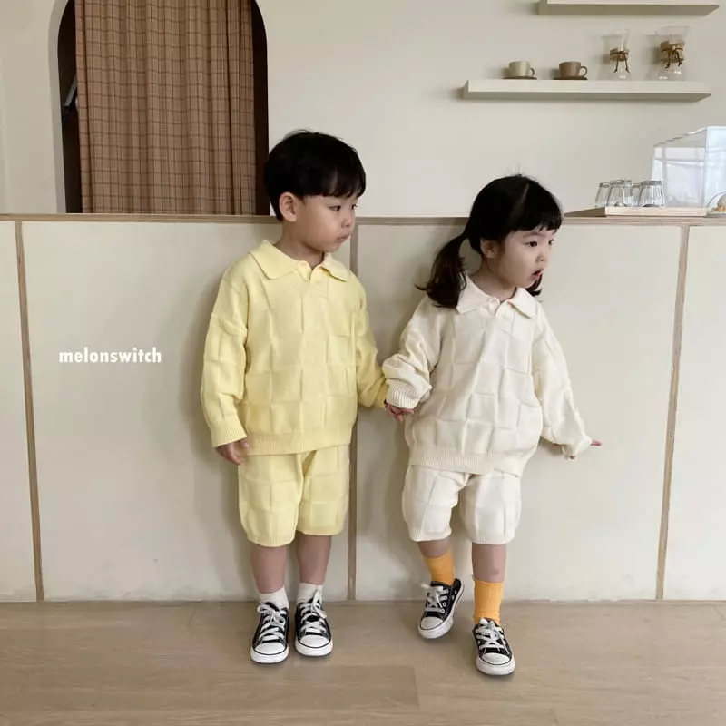 Melon Switch - Korean Children Fashion - #designkidswear - Bong Bong Knit Top Bottom Set - 4