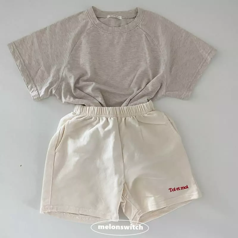 Melon Switch - Korean Children Fashion - #fashionkids - Raglan Short Sleeves Tee - 6
