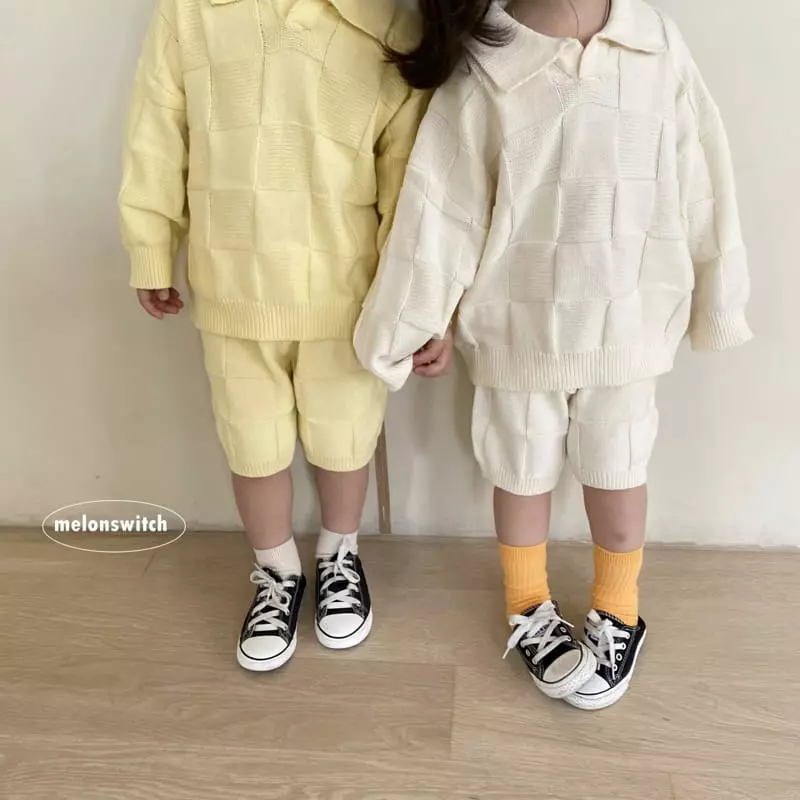 Melon Switch - Korean Children Fashion - #kidsshorts - Bong Bong Knit Top Bottom Set - 6