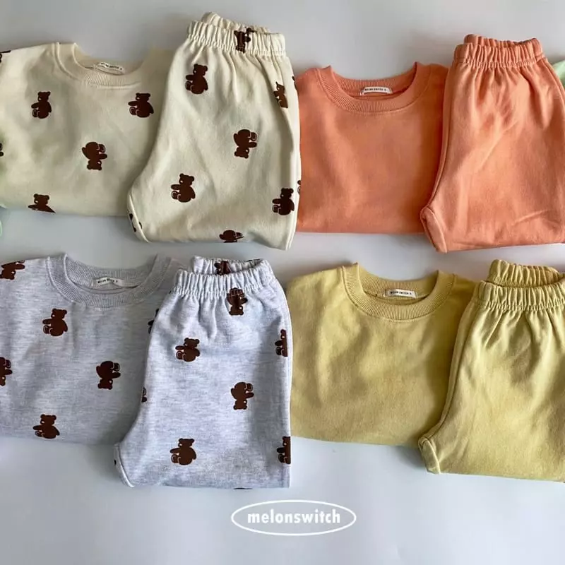 Melon Switch - Korean Children Fashion - #kidzfashiontrend - Simple Top Bottom Set
