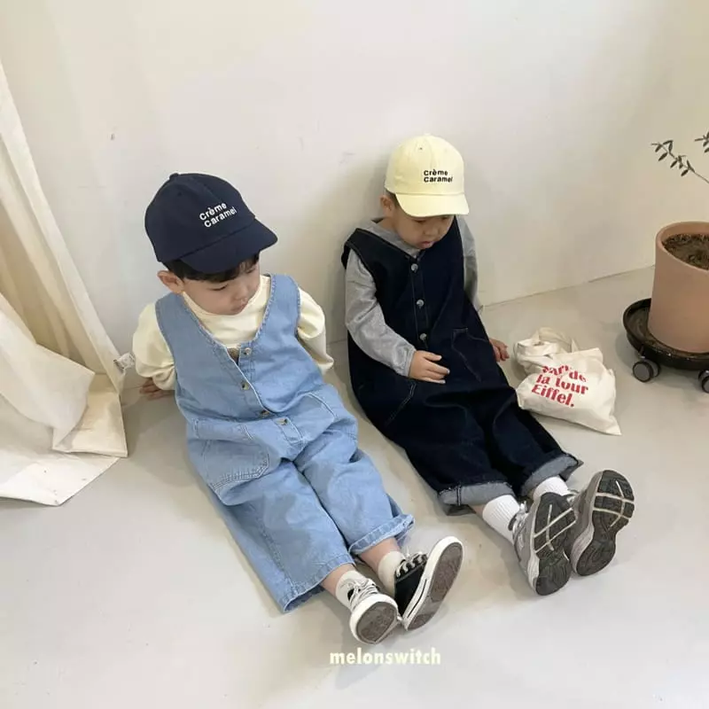 Melon Switch - Korean Children Fashion - #littlefashionista - Tuff Denim Jumpsuit - 5
