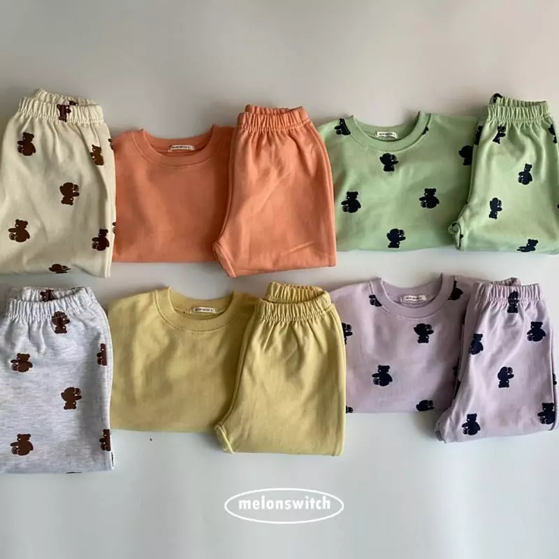 Melon Switch - Korean Children Fashion - #magicofchildhood - Bear Top Bottom Set - 5