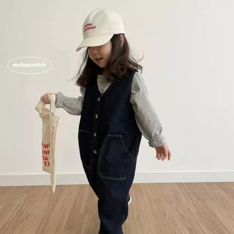 Melon Switch - Korean Children Fashion - #prettylittlegirls - Tuff Denim Jumpsuit - 8
