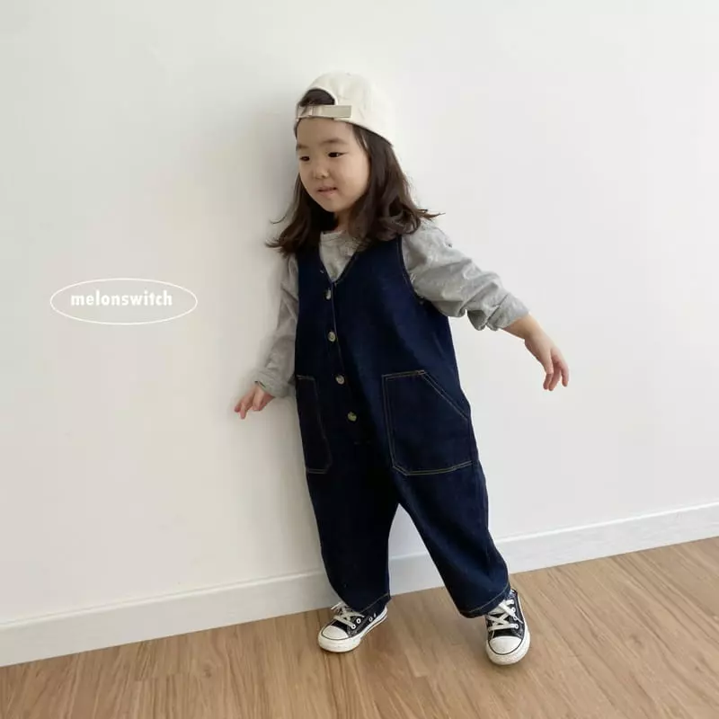 Melon Switch - Korean Children Fashion - #stylishchildhood - Tuff Denim Jumpsuit - 11