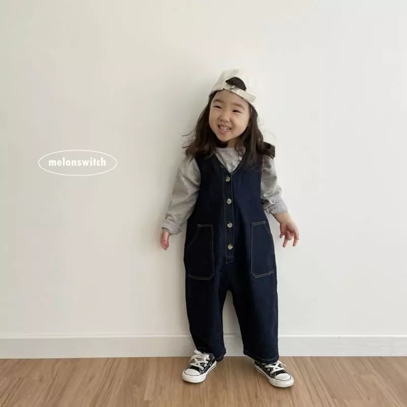 Melon Switch - Korean Children Fashion - #toddlerclothing - Tuff Denim Jumpsuit - 10