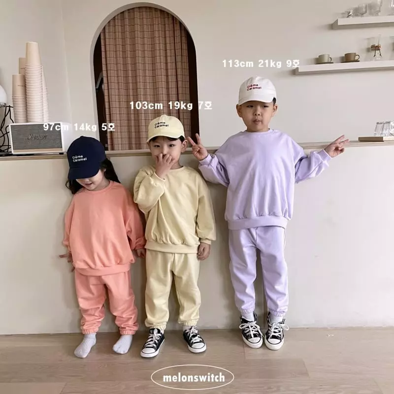 Melon Switch - Korean Children Fashion - #toddlerclothing - Simple Top Bottom Set - 8