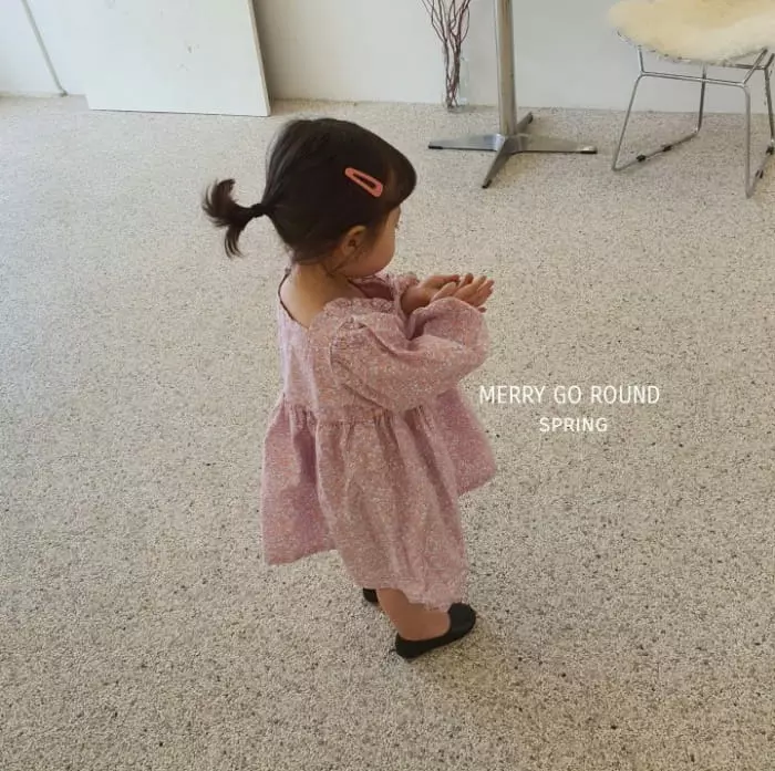 Merry Go Round - Korean Children Fashion - #childofig - Square Frill One-piece - 6