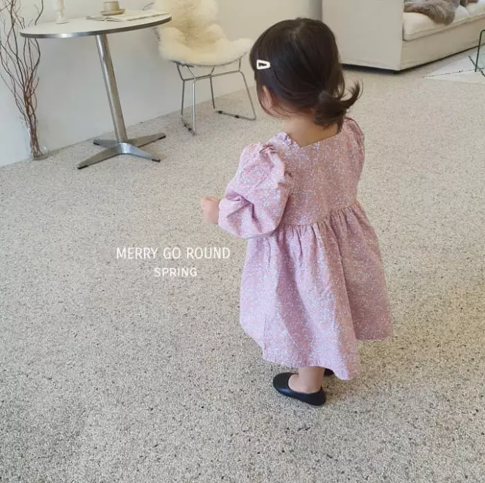 Merry Go Round - Korean Children Fashion - #childofig - Square Frill One-piece - 7