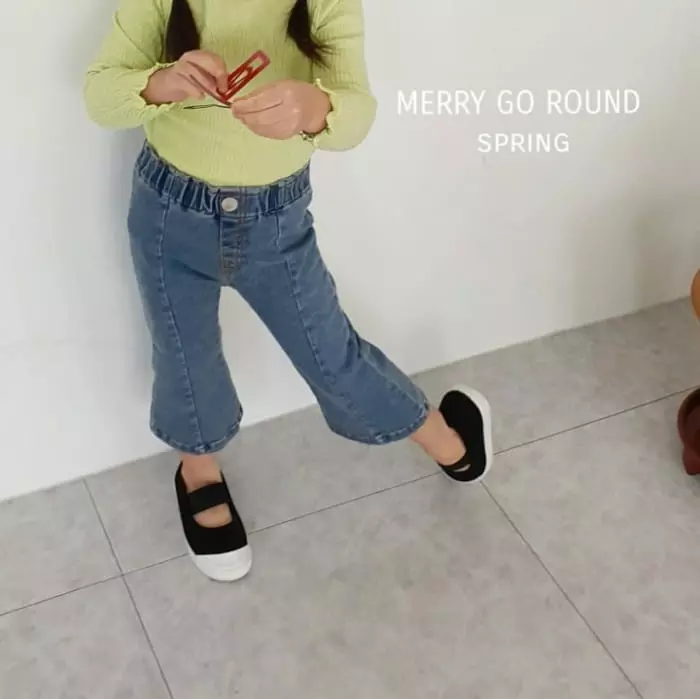Merry Go Round - Korean Children Fashion - #childofig - Pintuck Bootscut Pants - 2