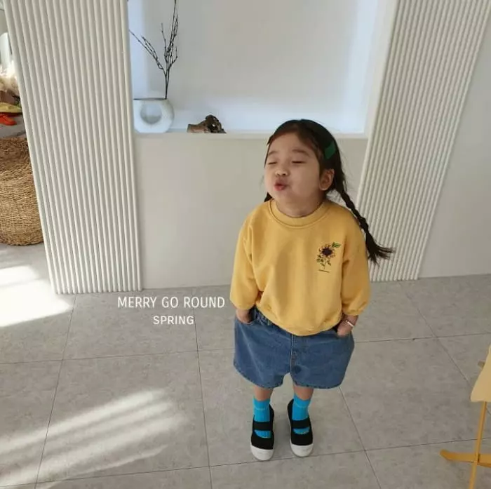 Merry Go Round - Korean Children Fashion - #childrensboutique - Sun Flower Sweatshirt - 9