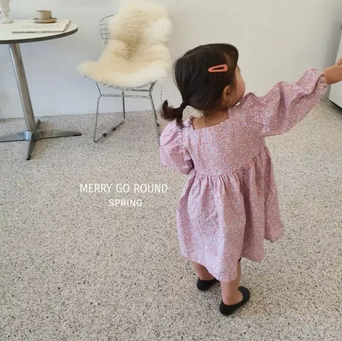 Merry Go Round - Korean Children Fashion - #childrensboutique - Square Frill One-piece - 8