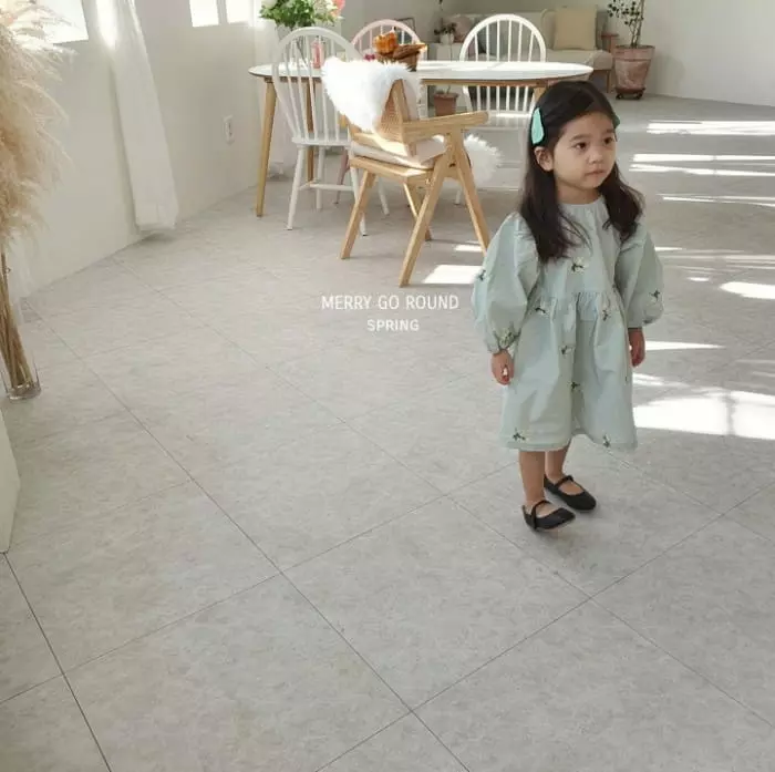 Merry Go Round - Korean Children Fashion - #designkidswear - Flower Embroidery One-piece - 3