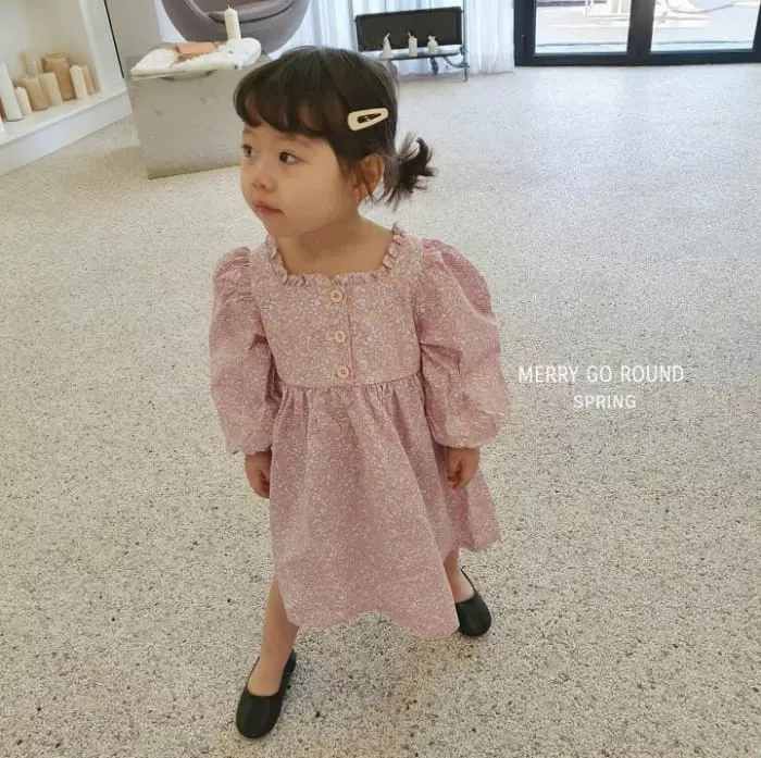 Merry Go Round - Korean Children Fashion - #discoveringself - Square Frill One-piece - 10