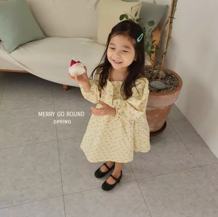 Merry Go Round - Korean Children Fashion - #fashionkids - Square Frill One-piece - 11