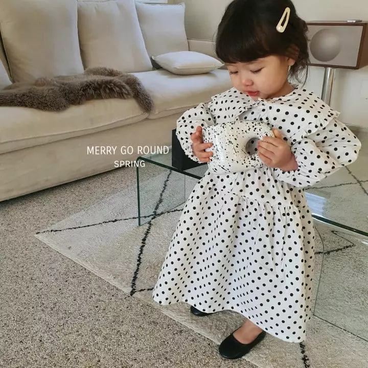 Merry Go Round - Korean Children Fashion - #fashionkids - Frill Colla One-piece - 2