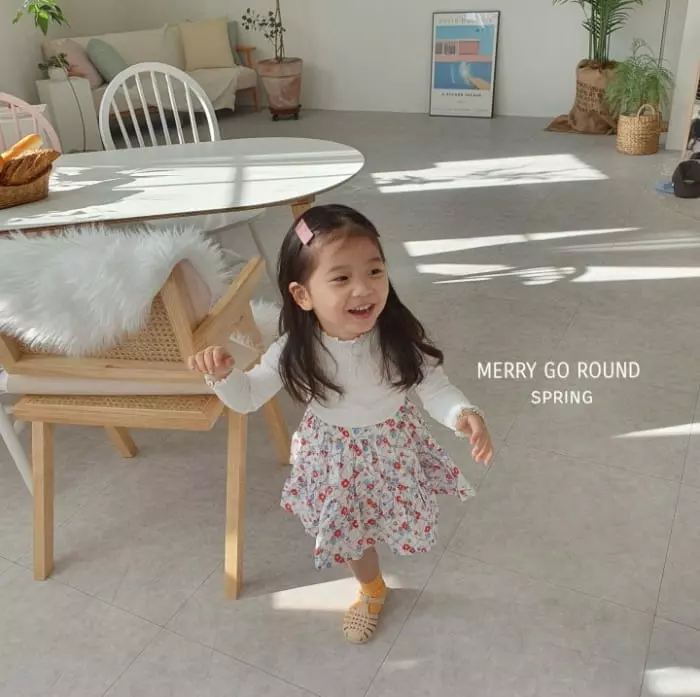 Merry Go Round - Korean Children Fashion - #kidsshorts - Flower Skirt