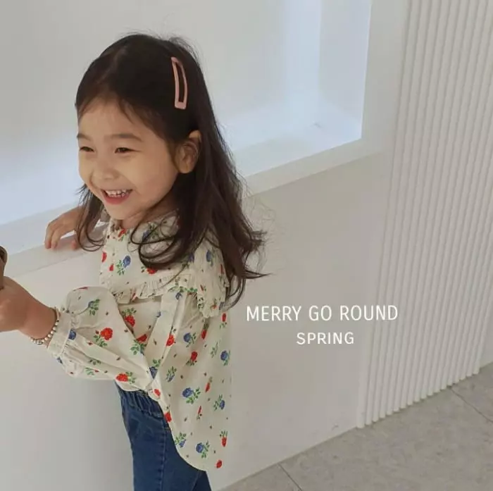 Merry Go Round - Korean Children Fashion - #kidsstore - Frill Collar Blouse - 10