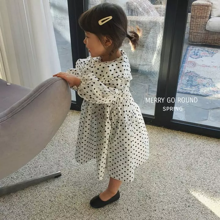 Merry Go Round - Korean Children Fashion - #kidsshorts - Frill Colla One-piece - 4
