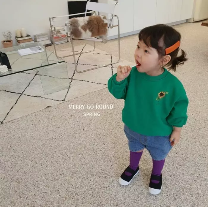 Merry Go Round - Korean Children Fashion - #kidzfashiontrend - Sun Flower Sweatshirt