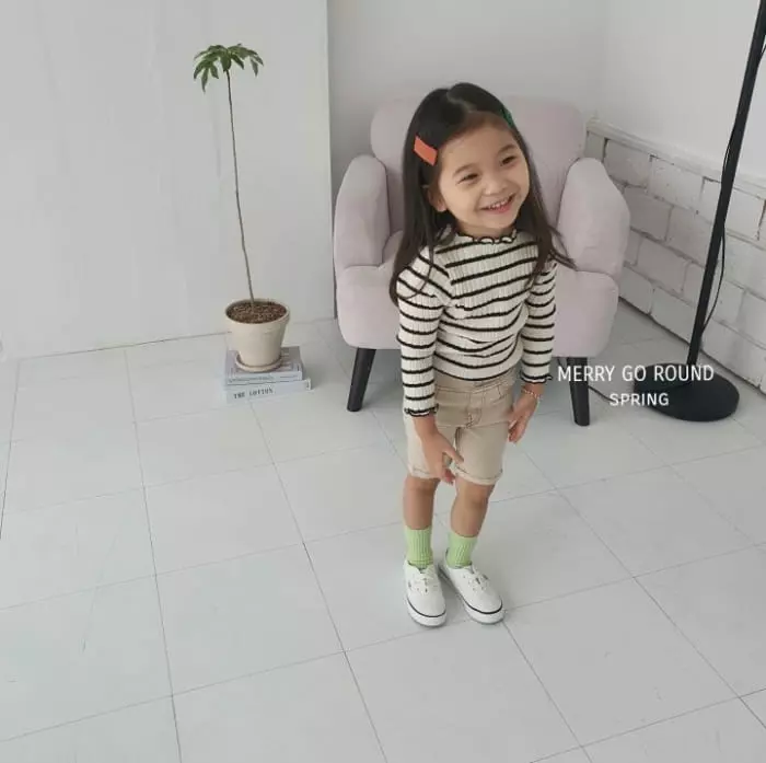 Merry Go Round - Korean Children Fashion - #littlefashionista - Rib Tery Tee - 12